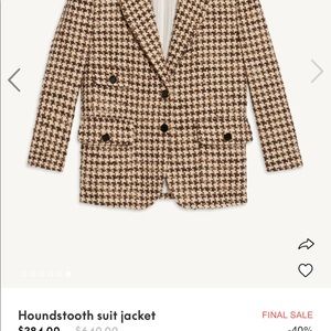 Sandro houndstooth suit jacket